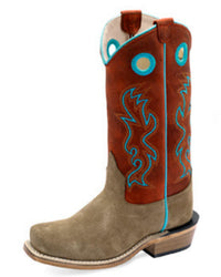 Old West - Kids' Suede Cutter Toe Boots