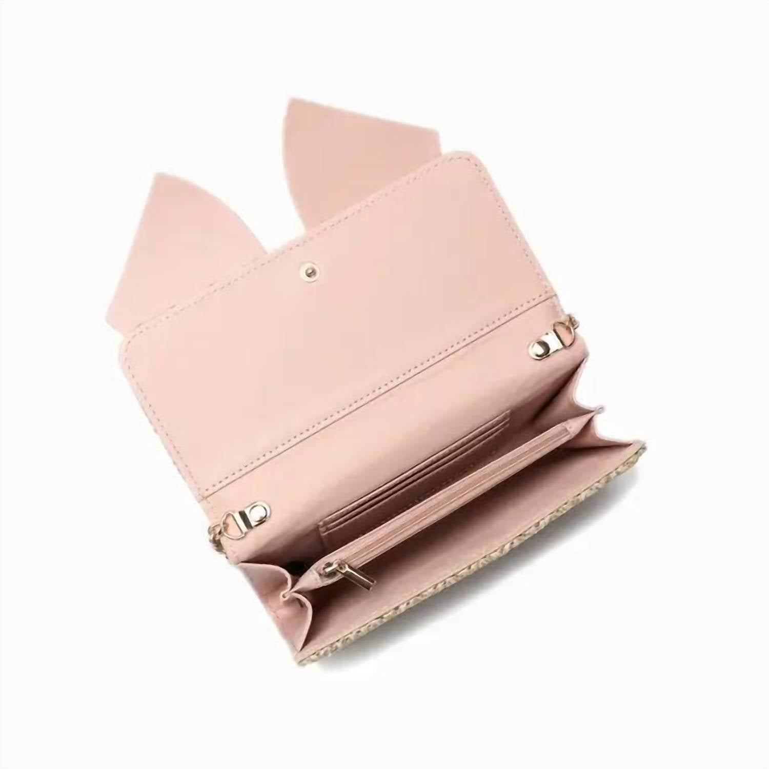 Like Dreams - Women's Bonnie Straw Wallet Bowtie Crossbody Bag