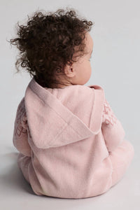 BAREFOOT DREAMS Cozychic Ultra Lite Baby Fair Isle Onesie in dusty rose - kids' item - detail view
