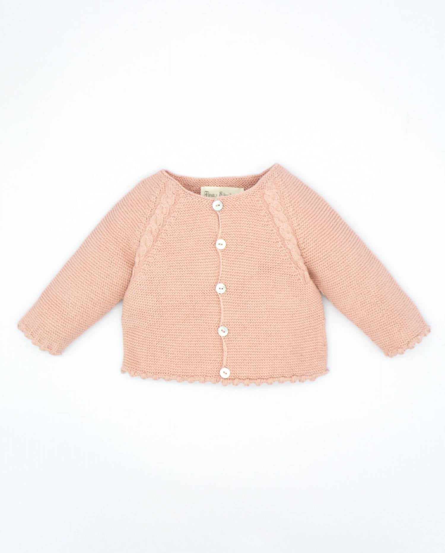 Fina Ejerique - Girl's Knitted Baby Cropped Cardigan