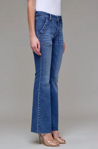Hidden - Happi Patch Pockets Flare Jeans