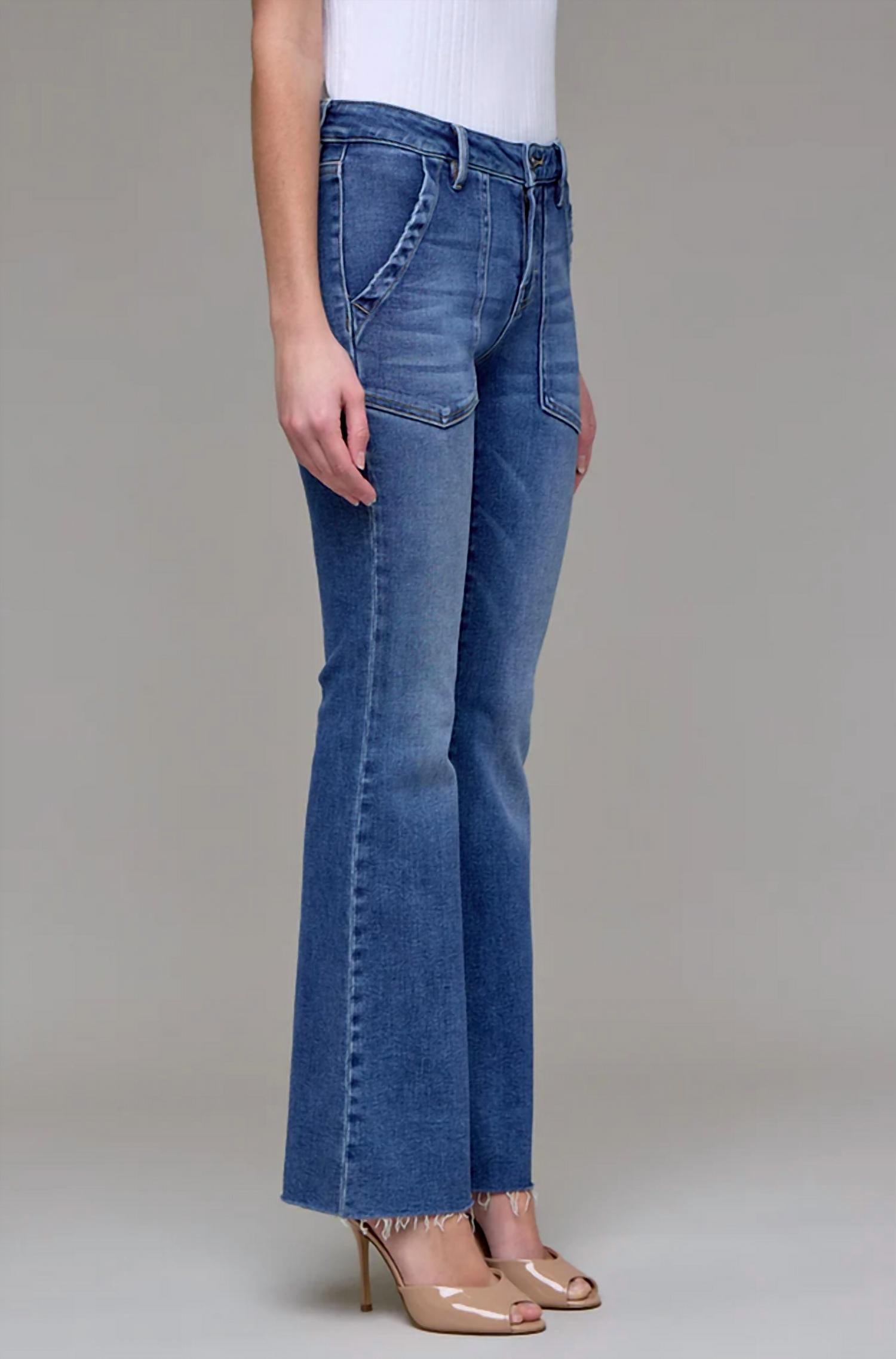 Hidden - Happi Patch Pockets Flare Jeans