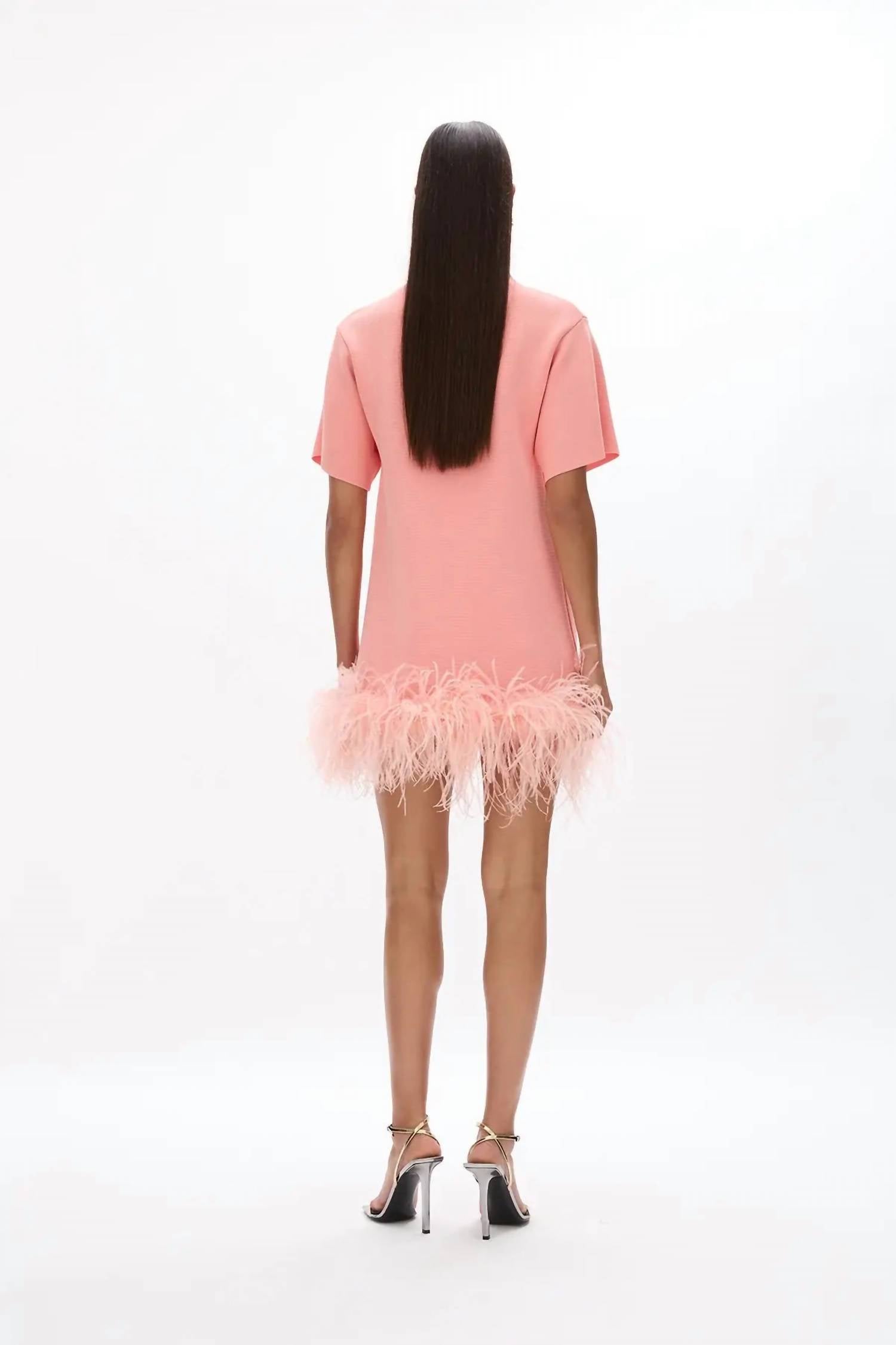 Rachel Gilbert Rita Mini Dress in peach - women's dress - alternate view