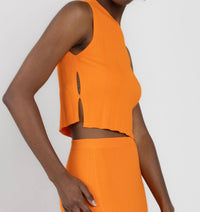 Frame - Mixed Rib Cut Out Tank Top