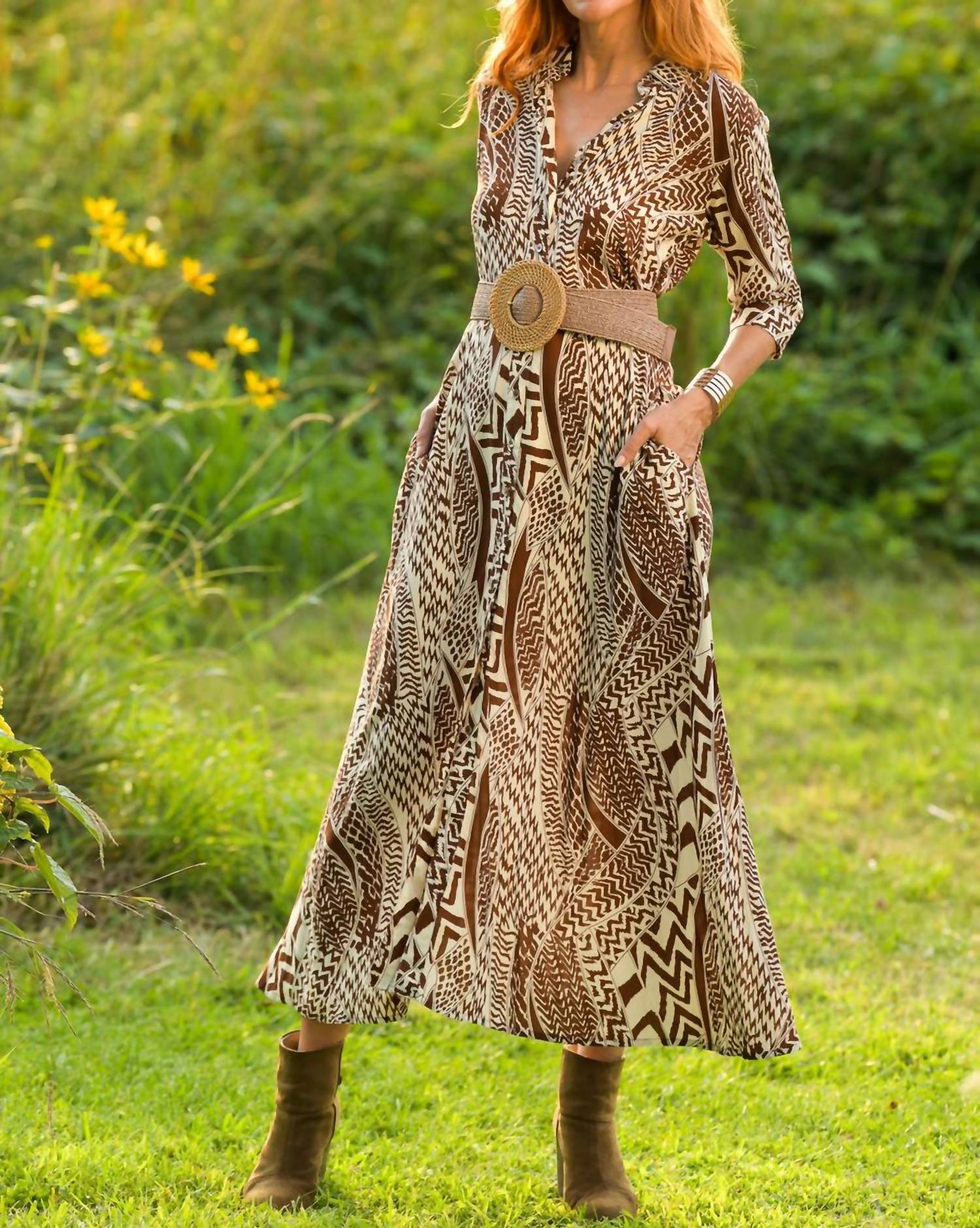 Walker & Wade - Terra Cotta Tribal Princess Dress