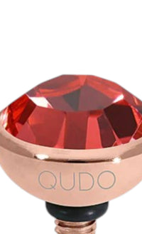 Qudo Women's Bottone 10mm Jewelry Topper in padparadscha rose gold - women's jewelry - detail view