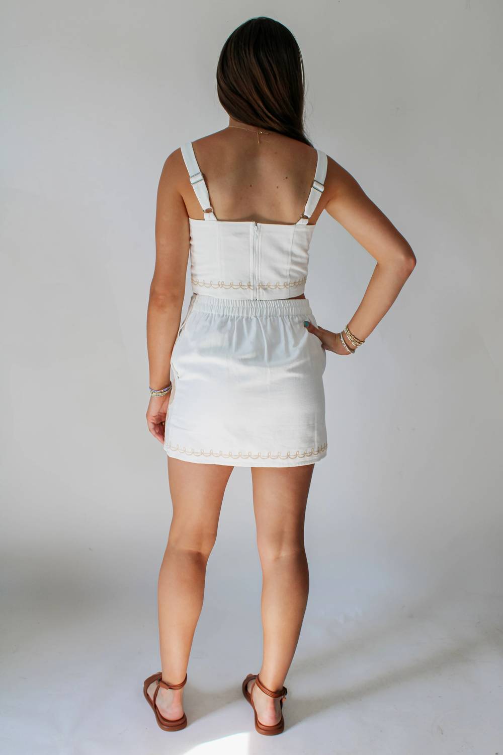 Ciebon - Women's Lyra Embroidered Strap Top