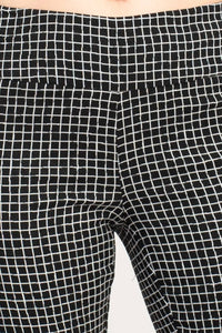 Zac & Rachel - Irregular Mini Square Print Fitted Pants