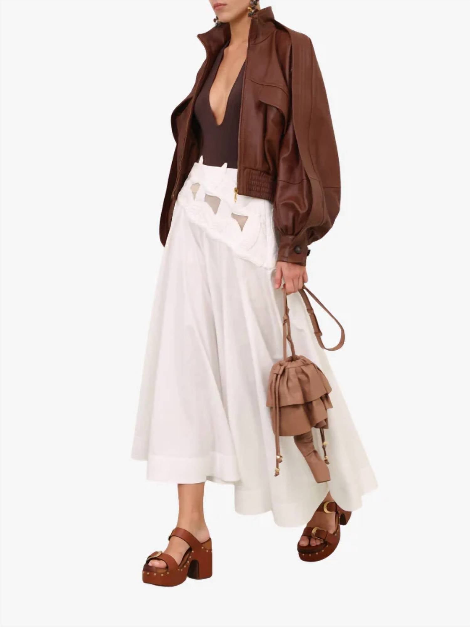 Zimmermann - Luna Leather Bomber Jacket