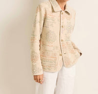 PENDLETON Reversible Chore Jacket in ecru shale laurel grove - women's jacket