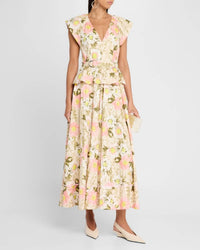 Derek Lam 10 Crosby - Victoria Belted V-neck Maxi Dress