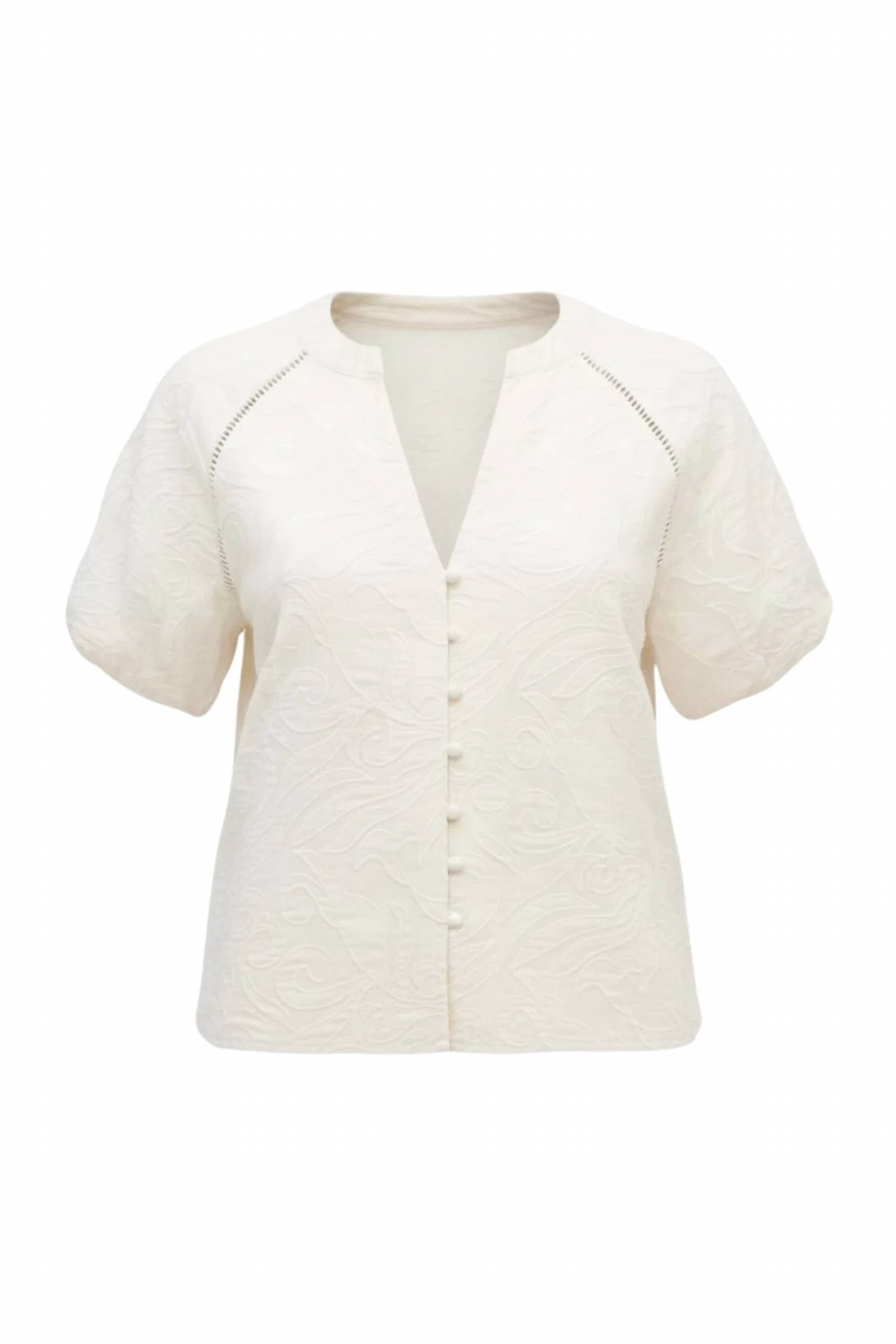 Allison New York - EMBROIDERED JOSEPHINE TOP