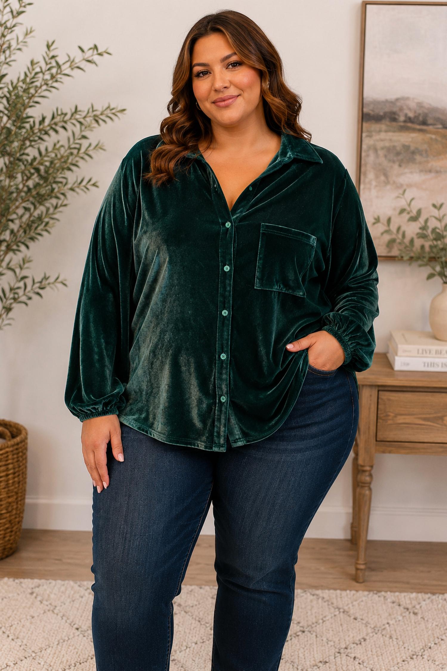 Jodifl - Velvet Blouse - Plus