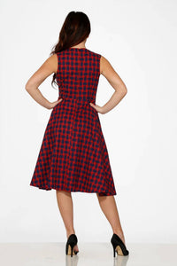 Orchid Bloom - Plaid Swing Dress