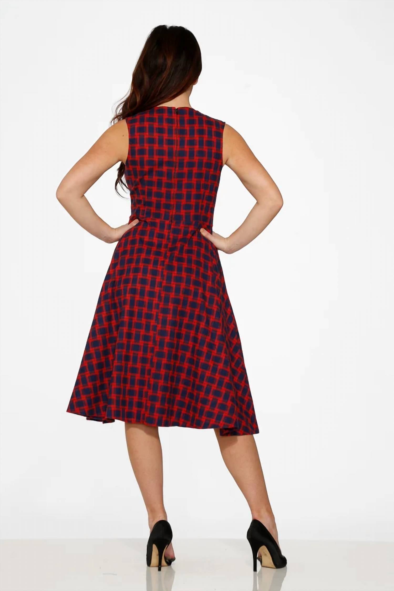 Orchid Bloom - Plaid Swing Dress