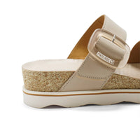 PIKOLINOS Women's Menorca Leather Wedge Sandals in marfil - women's sandal - view 7