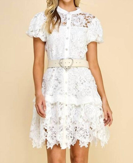 Moda Borboleta - Embroidered Mini Dress