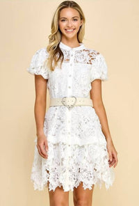 Moda Borboleta - Embroidered Mini Dress