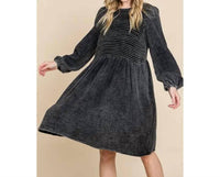 Lime N Chili - Front Pintuck Cotton Midi Dress