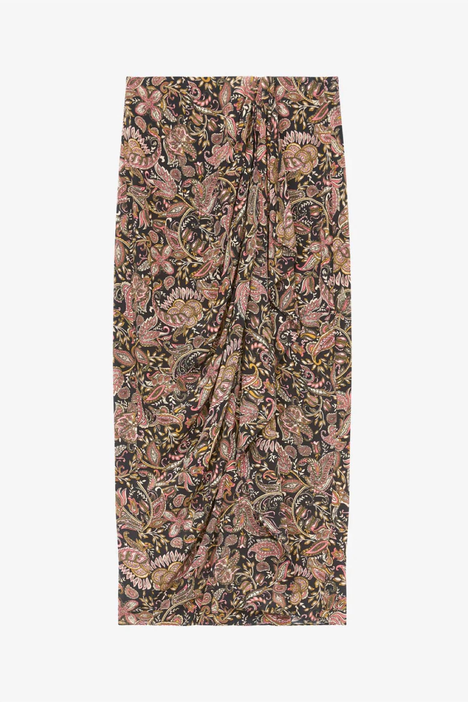 Isabel Marant - Zaine Printed Draped Skirt