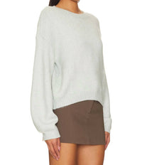 STEVE MADDEN Colette Sweater in jade cream - women's sweater - detail view