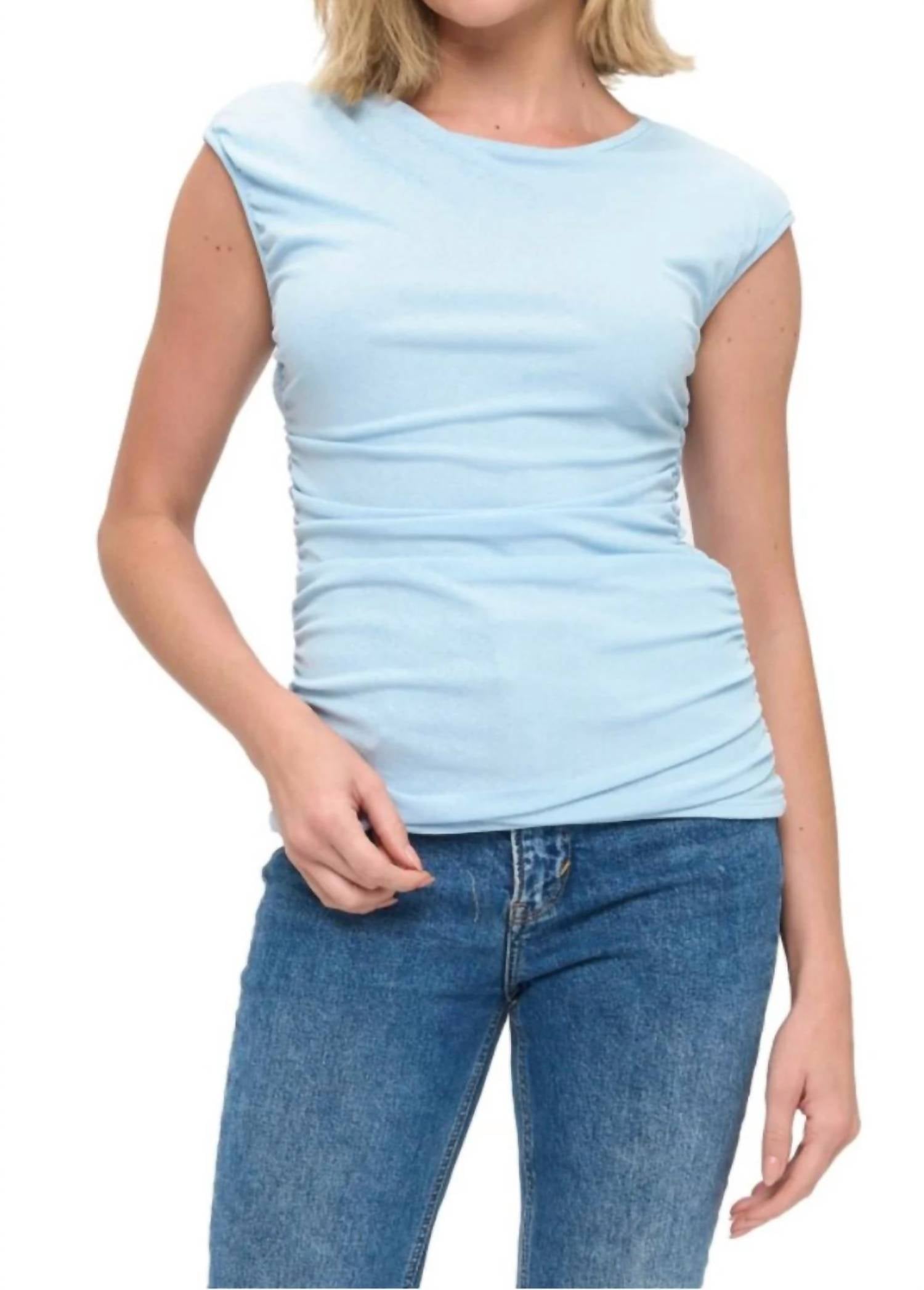 Ariella - Ruched Short Sleeve Top