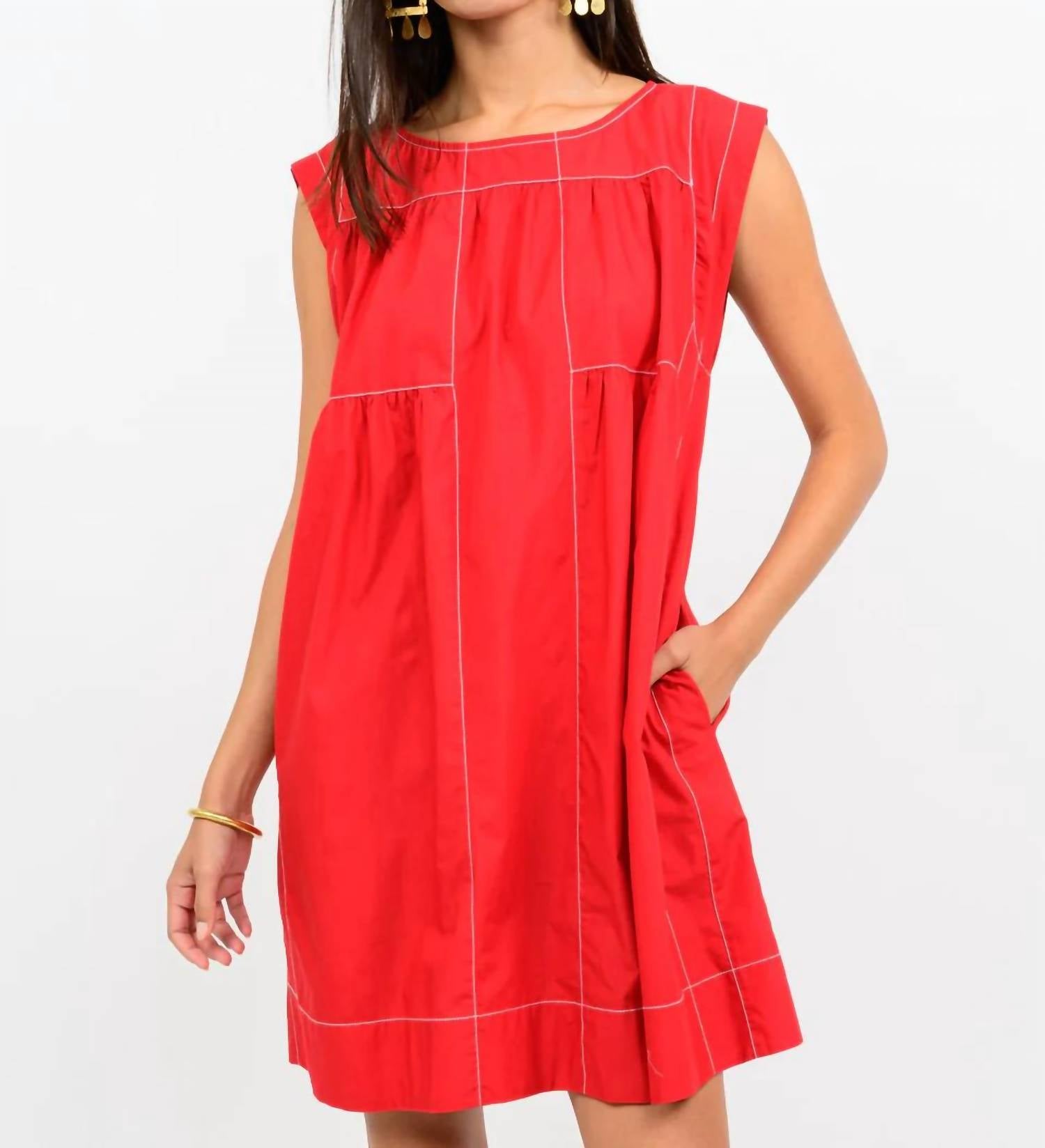 Ivy Jane - Topstitched Tiered Mini Dress