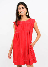 Ivy Jane - Topstitched Tiered Mini Dress