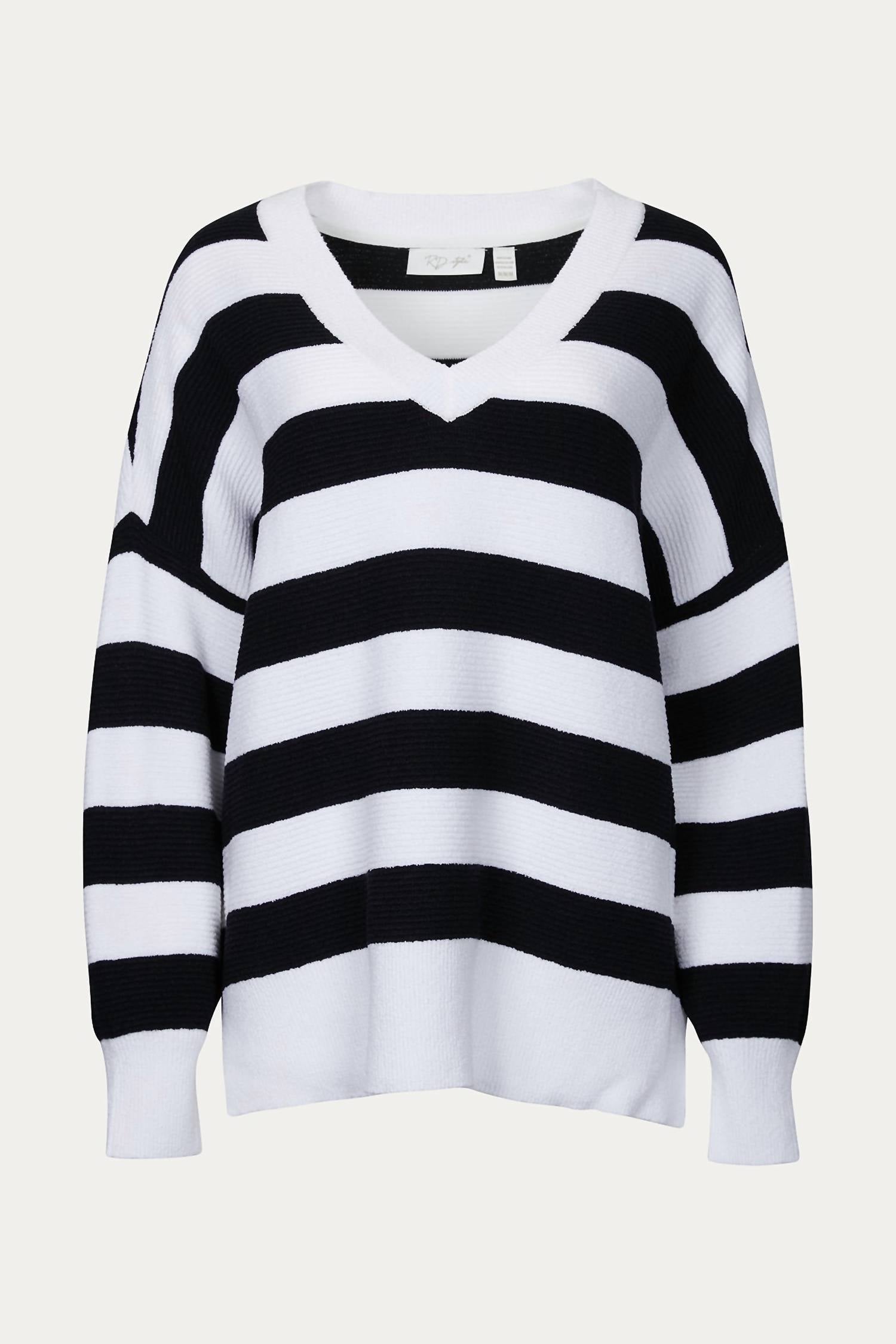 OVERSIZED OTTOMAN RUGBY STRIPED SWEATER