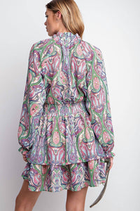 Easel - Chiffon Ruffle Dress