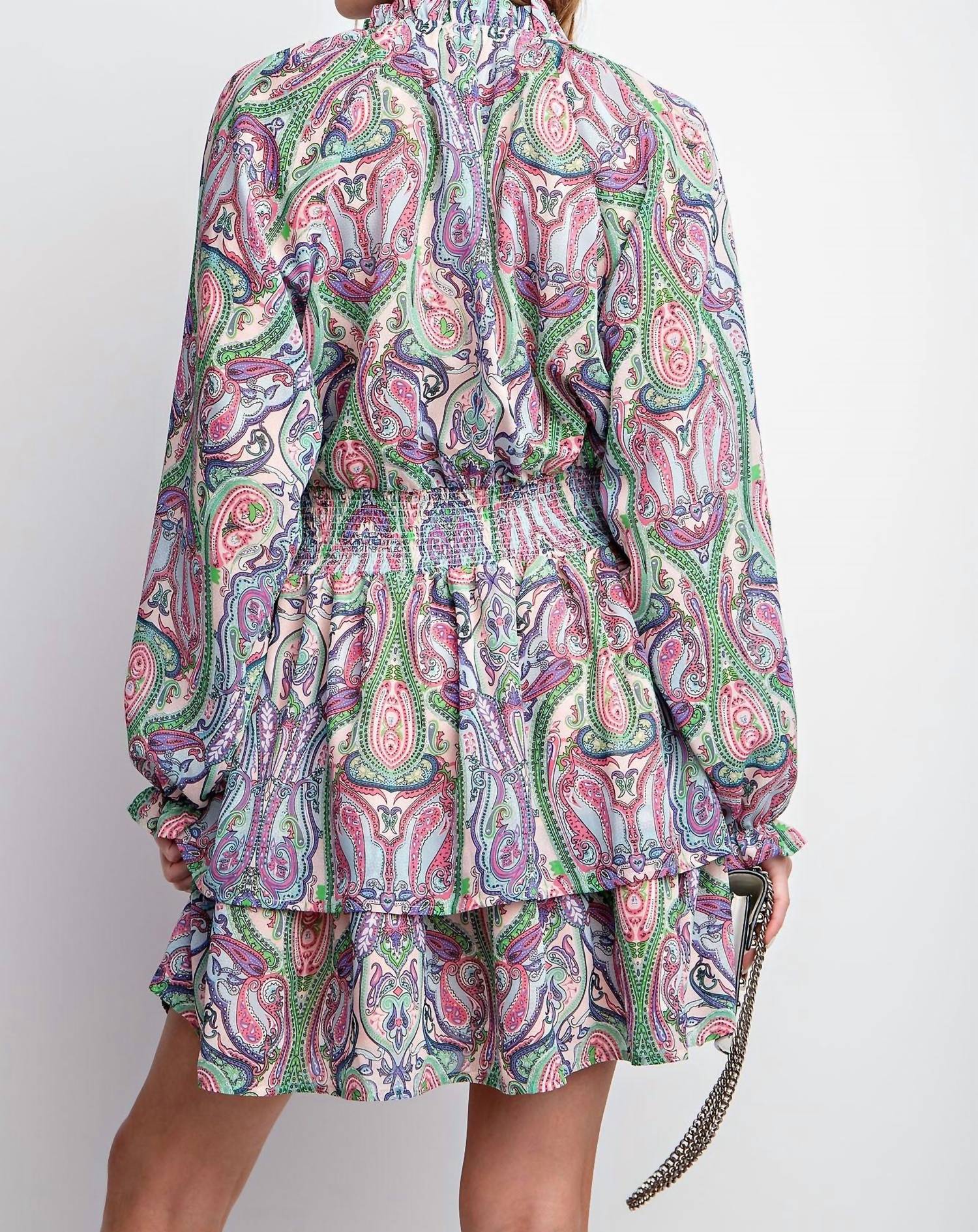 Easel - Chiffon Ruffle Dress