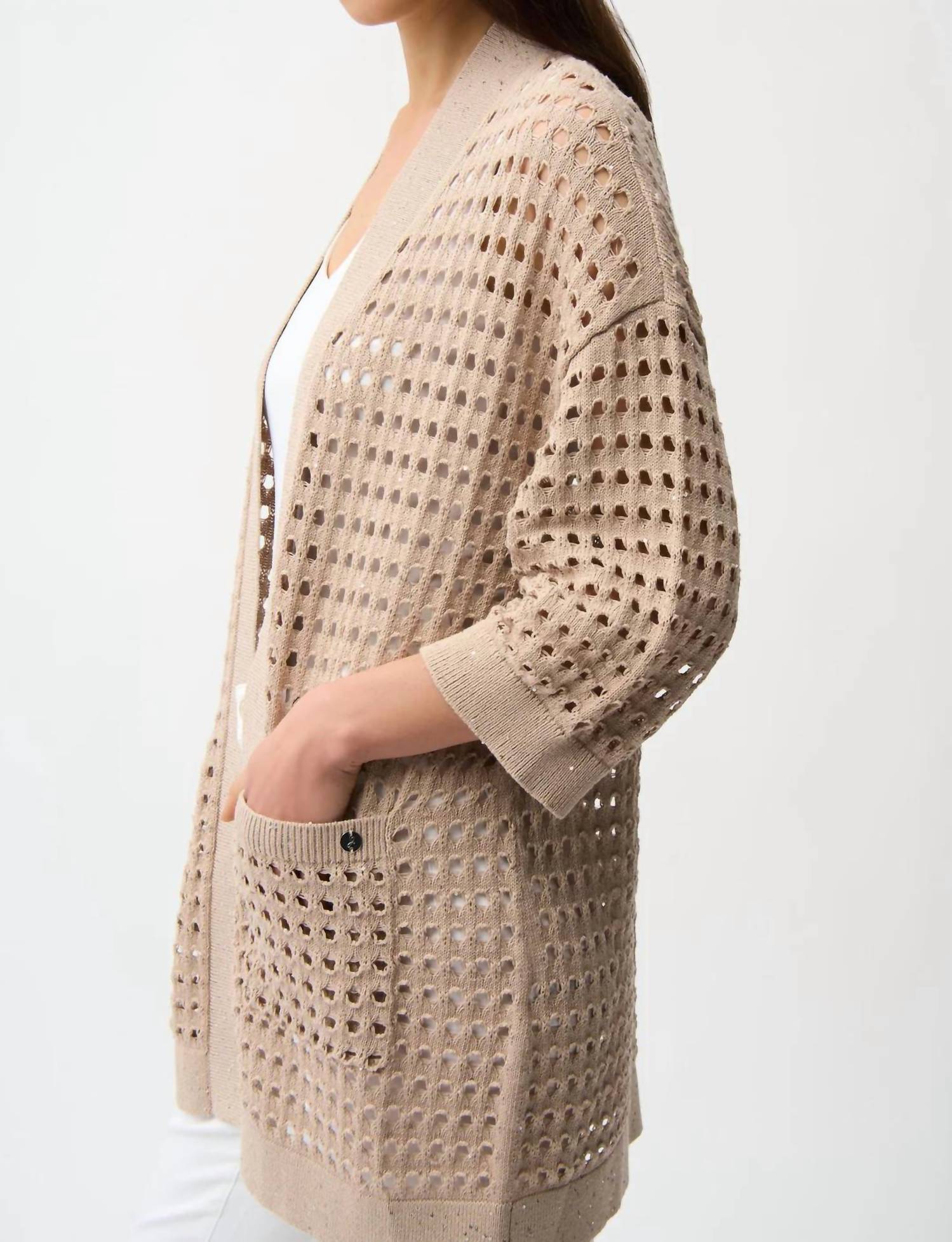 Joseph Ribkoff - Open-Stitch Boxy Cardigan