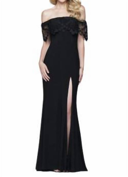 Faviana - Off the shoulder gown