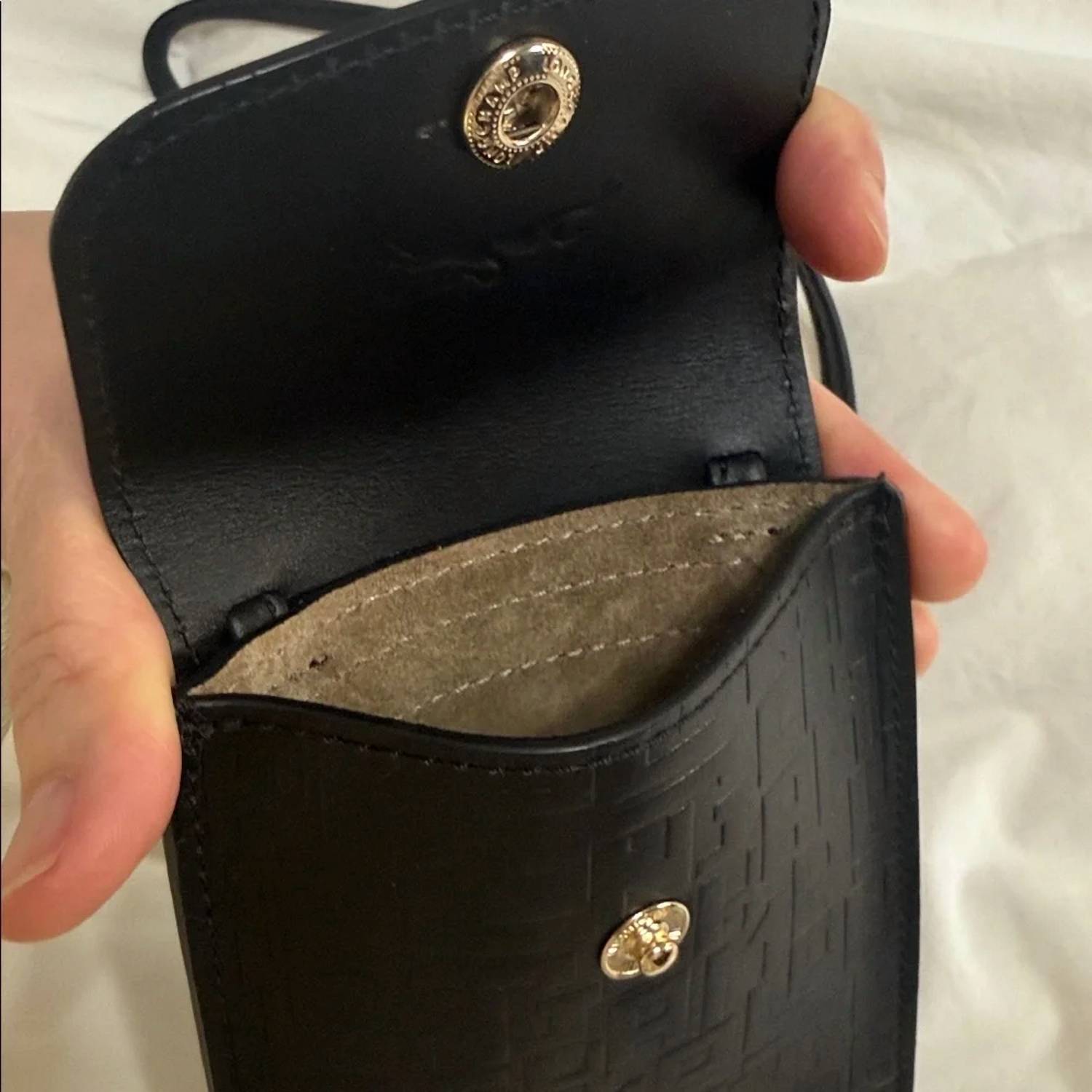 Longchamp - Le Pliage Cuir Phone Case with Lanyard