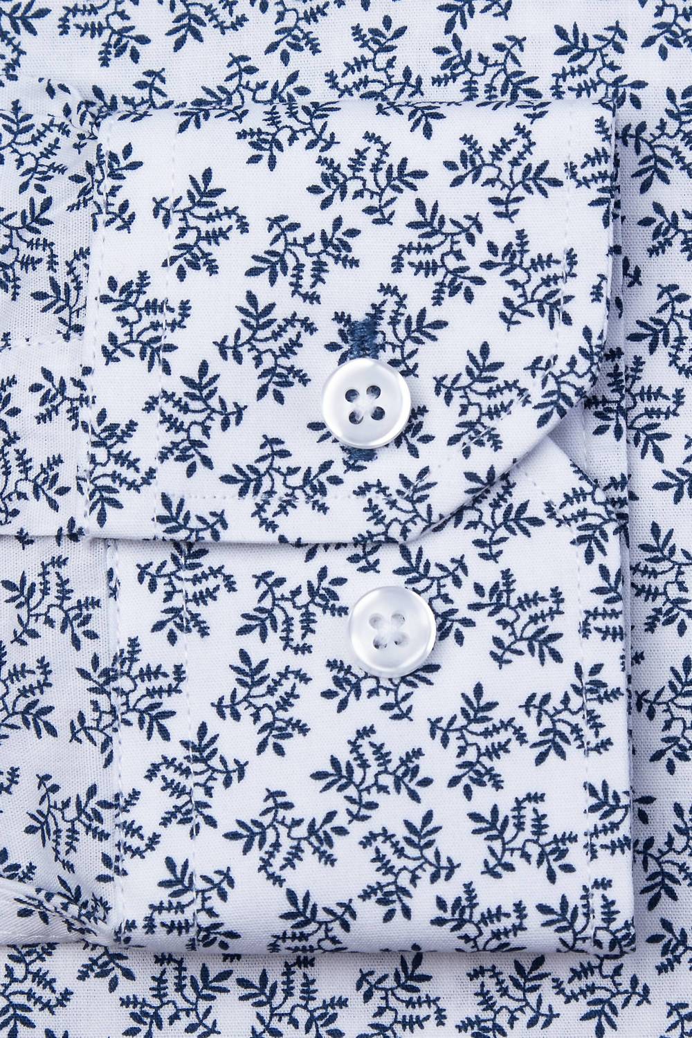 Alynn - Men's Brooks Floral Untuckable Slim Fit Dress Shirt