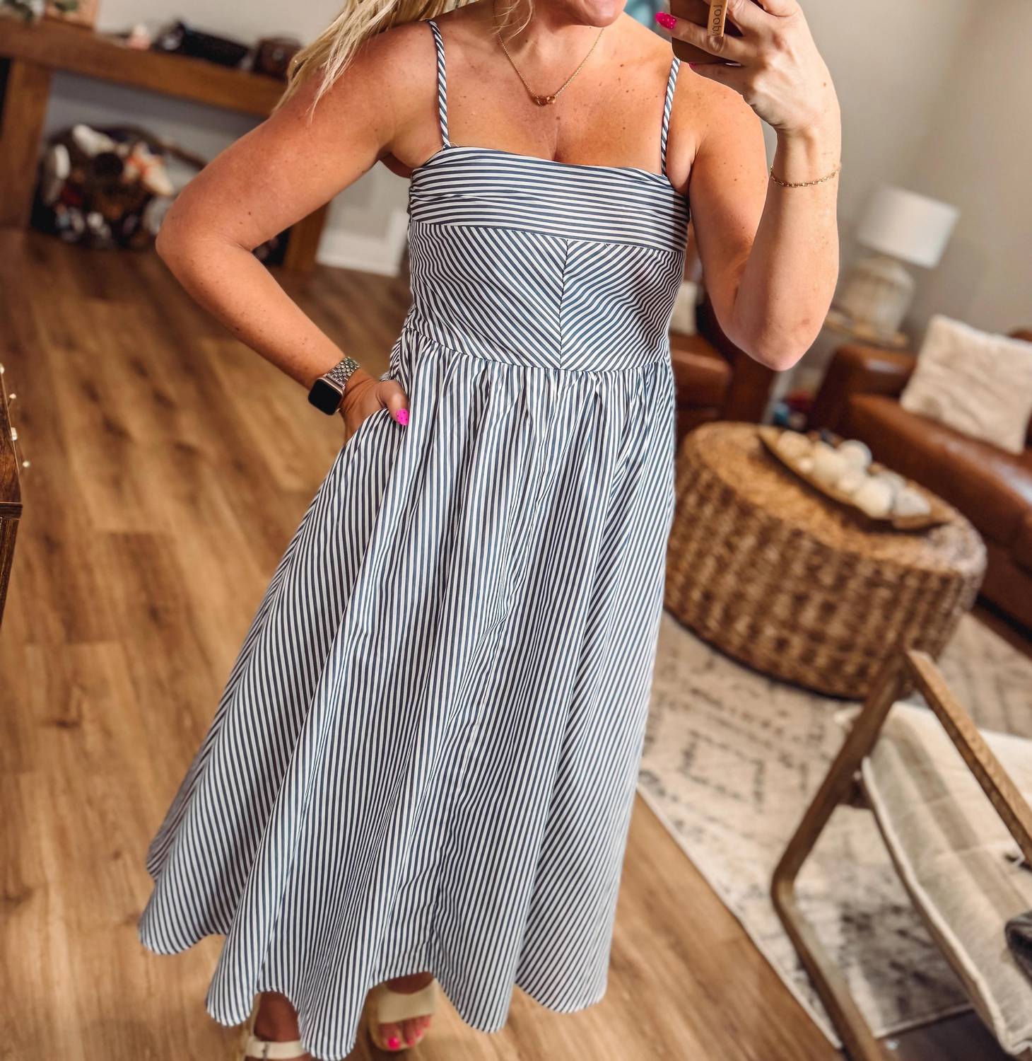 Hyfve - A Charming Striped Midi Dress