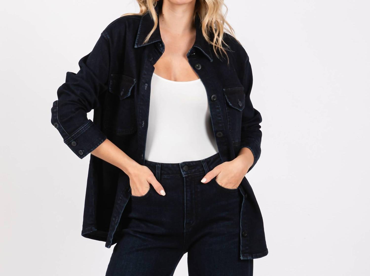 Letter to Juliet Oversized Denim Jacket in indigo - women's jacket
