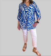 Loowie - Zebra Stripe Print Shirt