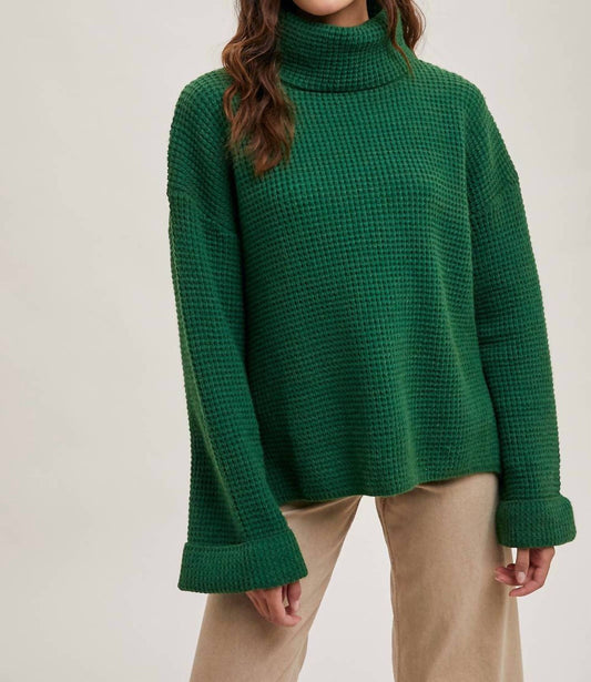 Bluivy - Jill Turtleneck Oversized Knit Sweater