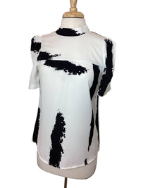 Ninexis - Women's Short Sleeve Tie Back Neck Blouse