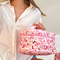 Ellison+Young Women's Cherry Bowtiful Coquette Travel Cosmetic Case in pink - women's bag - view 5
