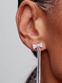 Pandora - Pavé Bow Drop Earrings