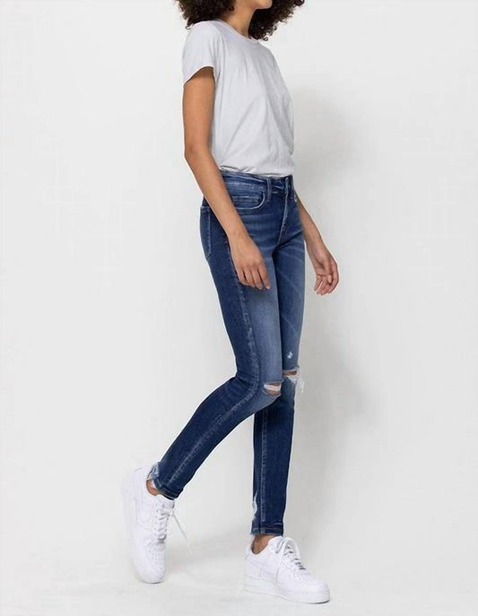Flying Monkey - Distressed Mid Rise Skinny Ankle Jeans