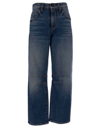 Edyson - Jack Barrel Slouchy Straight Leg Raw Hem Jeans