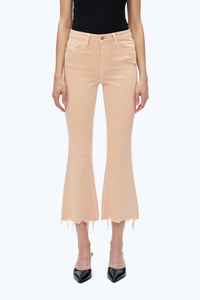 Bayeas - High Rise Vintage Crop Flare Denim Jeans