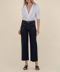 KUT FROM THE KLOTH Charlotte High Rise Wide Leg Jeans in sustain - women's jeans