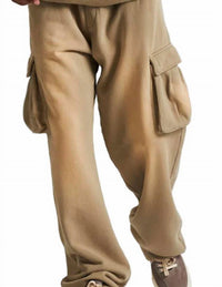 EMBELLISH Men's Official Cargo Sweatpant in beige - men's pants - detail view