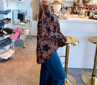 Elan - Foliage Button Down Top