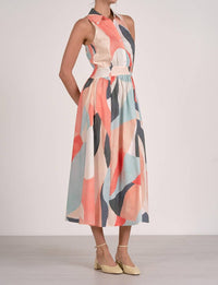 ELAN Prism Midi Dress in multicolor - women's dress - detail view