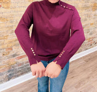 Skies Are Blue - Catalina Mock Neck Sweater